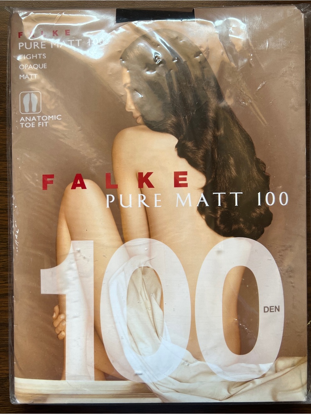 NWT- Falke Pure Matt 100 Denier Opaque Tights in Anthracite - Size M2